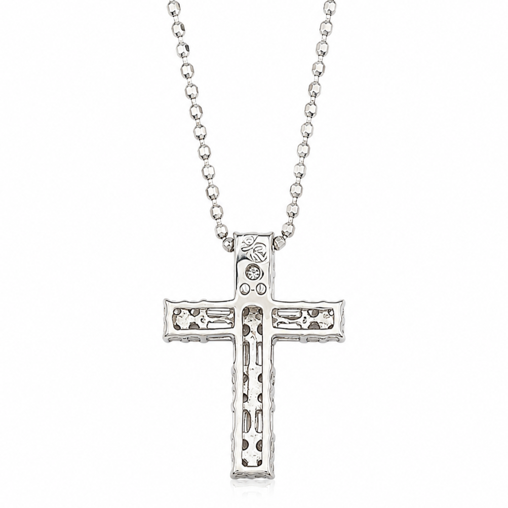 Collana con ciondolo - 18 carati Oro bianco - 0.30ct. tw. Diamante (Naturale) - Made in Italy