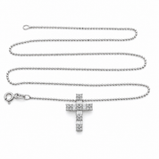 Collana con ciondolo - 18 carati Oro bianco - 0.30ct. tw. Diamante (Naturale) - Made in Italy