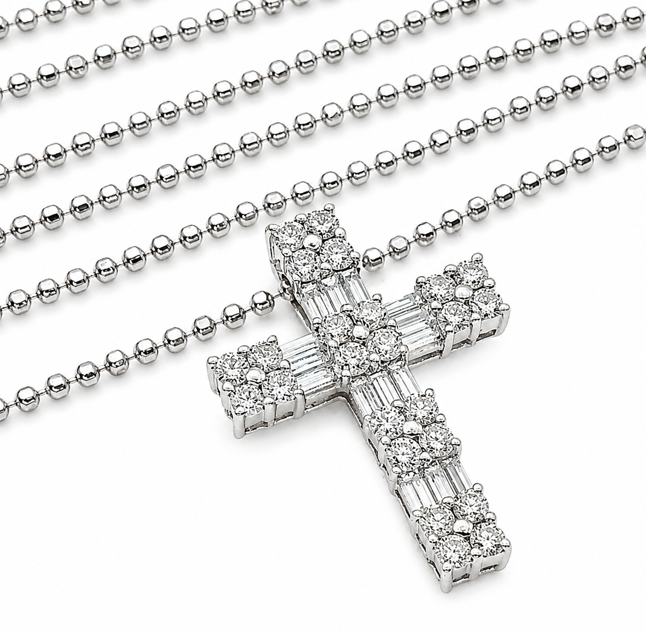 Collana con ciondolo - 18 carati Oro bianco - 0.30ct. tw. Diamante (Naturale) - Made in Italy
