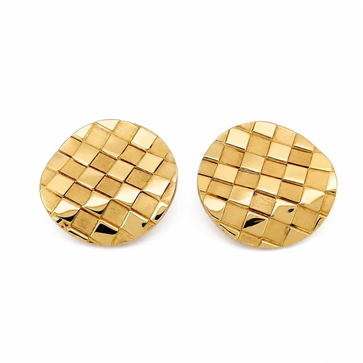 18 carati Oro giallo, Copri Bottoni - MAde in Italy - Handmade