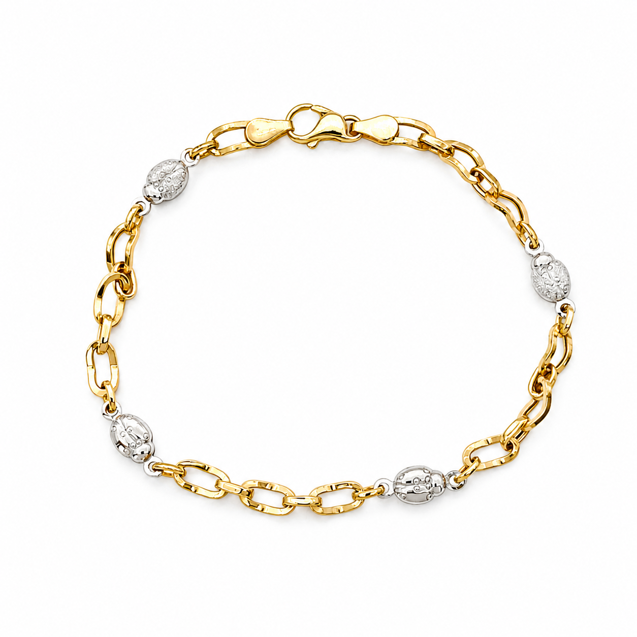 Bracciale - 18 carati Oro giallo, Oro bianco - Handmade - Made in Italy