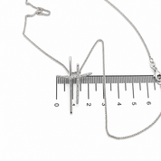 Collana con ciondolo - 18 carati Oro bianco - 0.24ct. tw. Diamante (Naturale) - Made in Italy - HandMade