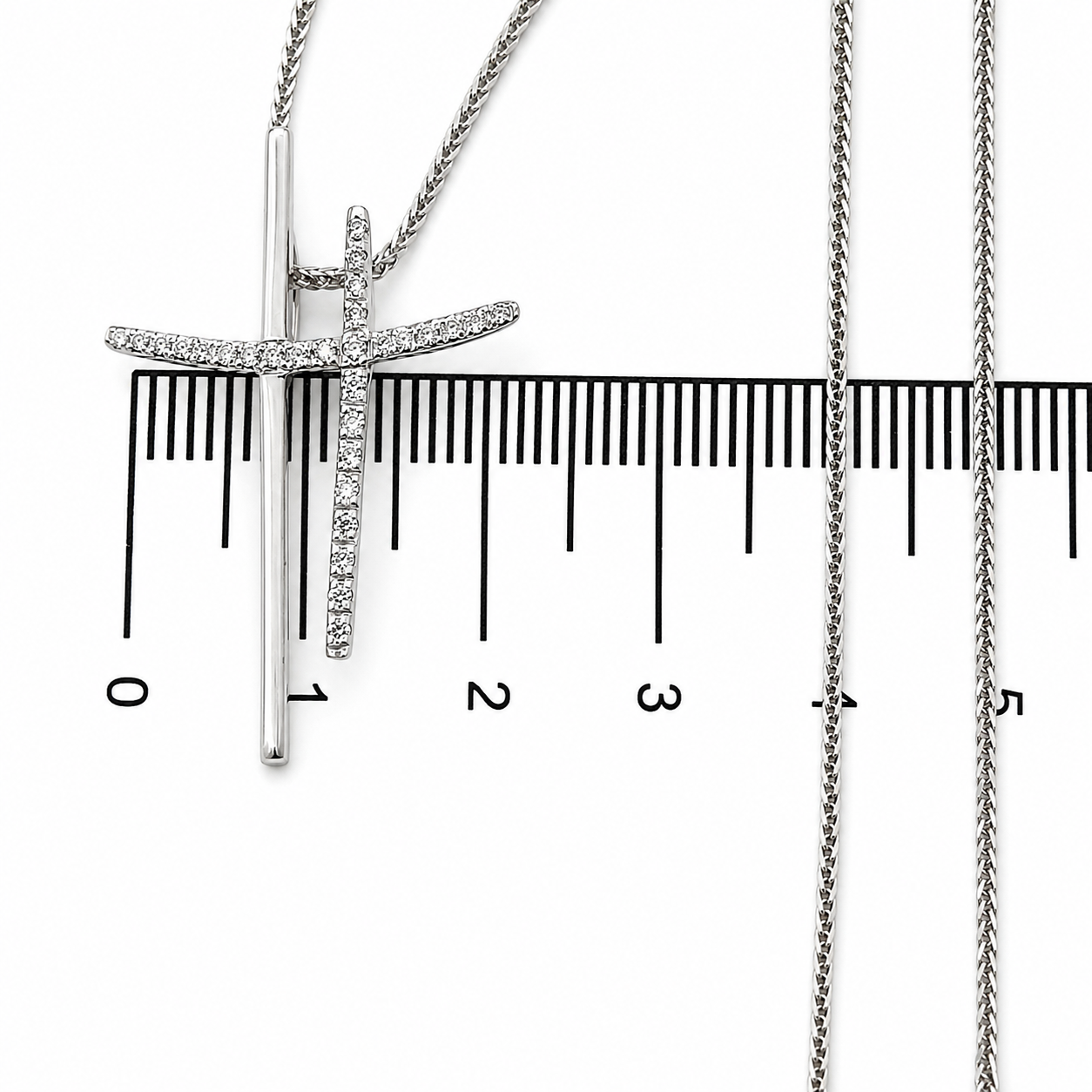 Collana con ciondolo - 18 carati Oro bianco - 0.24ct. tw. Diamante (Naturale) - Made in Italy - HandMade