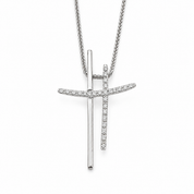 Collana con ciondolo - 18 carati Oro bianco - 0.24ct. tw. Diamante (Naturale) - Made in Italy - HandMade