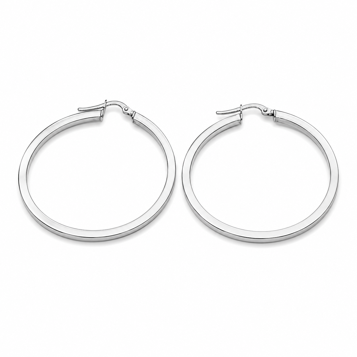Orecchini - 18 carati Oro bianco - Made in Italy - Handmade