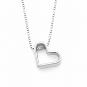 Collana con ciondolo - 18 carati Oro bianco - Made in Italy - HandMade