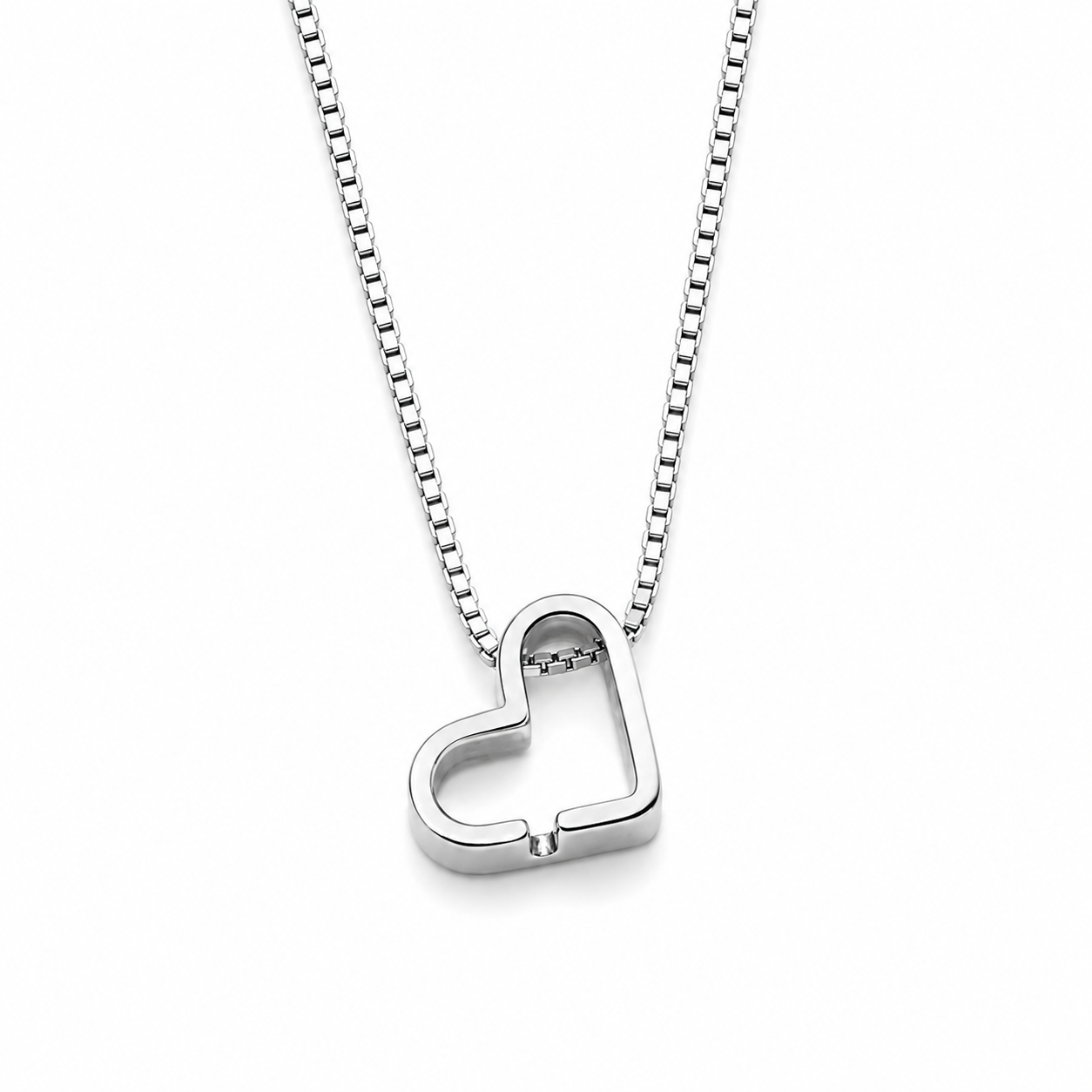 Collana con ciondolo - 18 carati Oro bianco - Made in Italy - HandMade