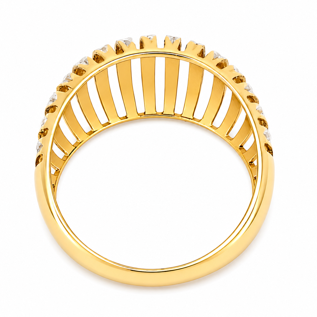 Anello - 18 carati Oro bianco, Oro giallo - Made in Italy - Handmade