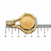 Ciondolo - 18 carati Oro bianco, Oro giallo, Sterlina del 1889 - 0.375ct. tw. Diamante (Naturale) - Made in Italy - Handmade