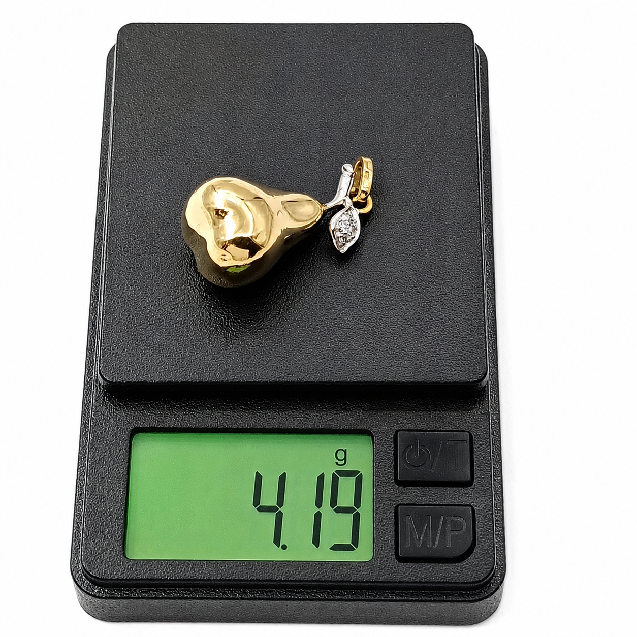 Ciondolo - 18 carati Oro bianco, Oro giallo - 0.04ct. tw. Diamante (Naturale) - Made in Italy - Handmade