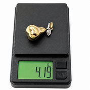 Ciondolo - 18 carati Oro bianco, Oro giallo - 0.04ct. tw. Diamante (Naturale) - Made in Italy - Handmade