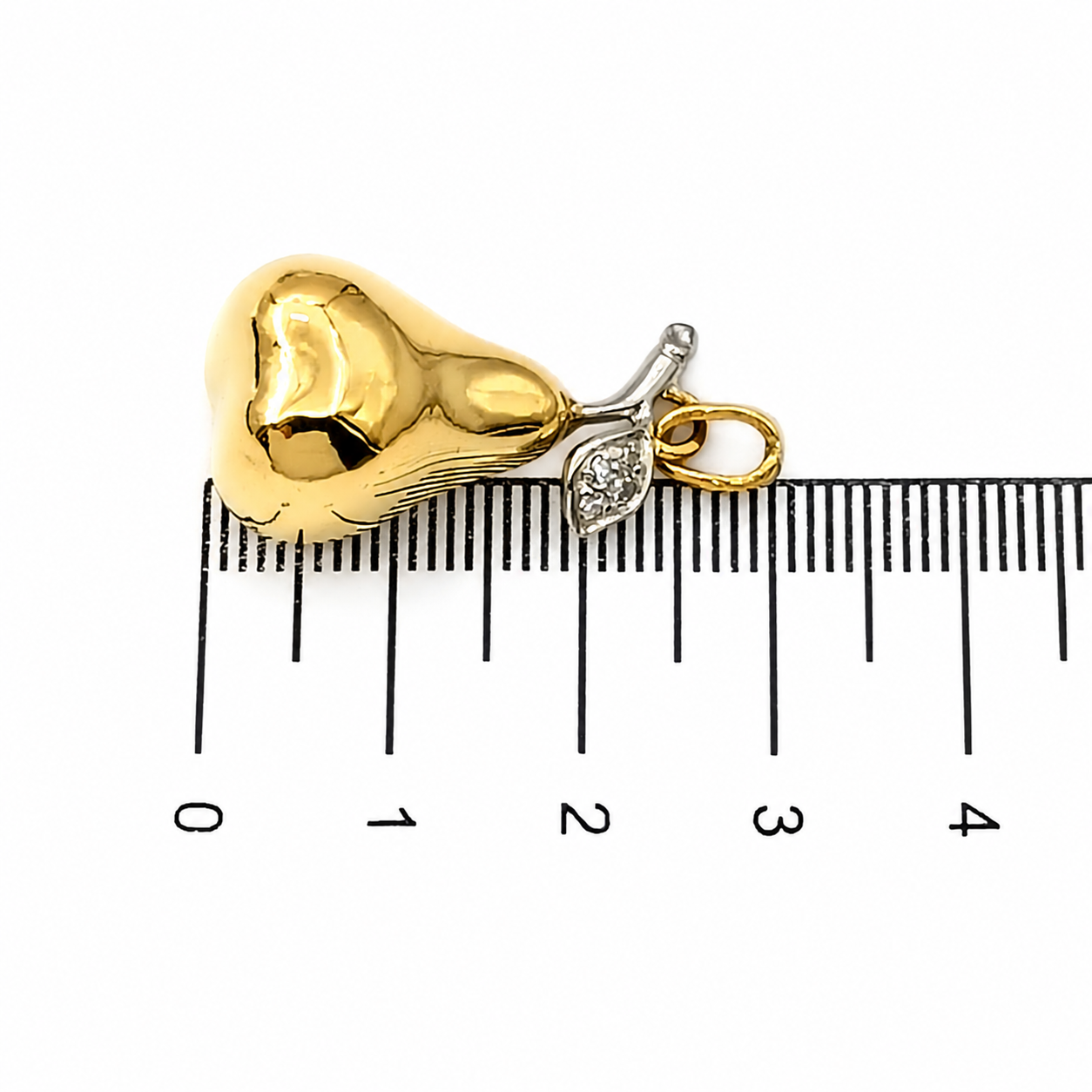 Ciondolo - 18 carati Oro bianco, Oro giallo - 0.04ct. tw. Diamante (Naturale) - Made in Italy - Handmade