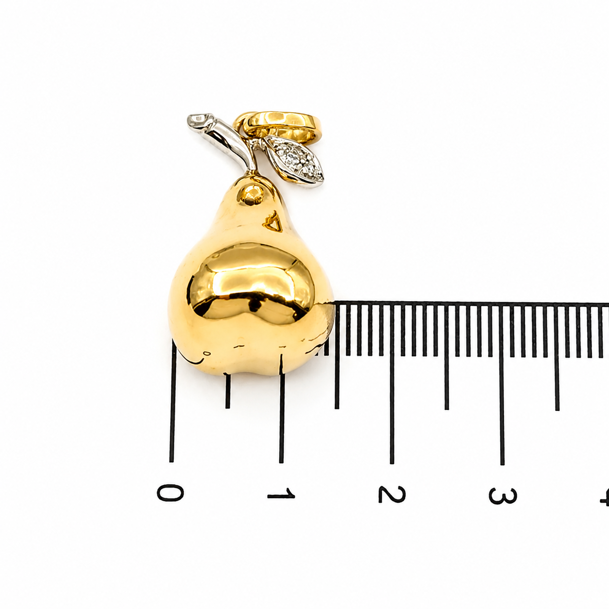 Ciondolo - 18 carati Oro bianco, Oro giallo - 0.04ct. tw. Diamante (Naturale) - Made in Italy - Handmade