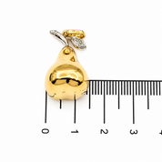 Ciondolo - 18 carati Oro bianco, Oro giallo - 0.04ct. tw. Diamante (Naturale) - Made in Italy - Handmade