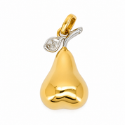 Ciondolo - 18 carati Oro bianco, Oro giallo - 0.04ct. tw. Diamante (Naturale) - Made in Italy - Handmade