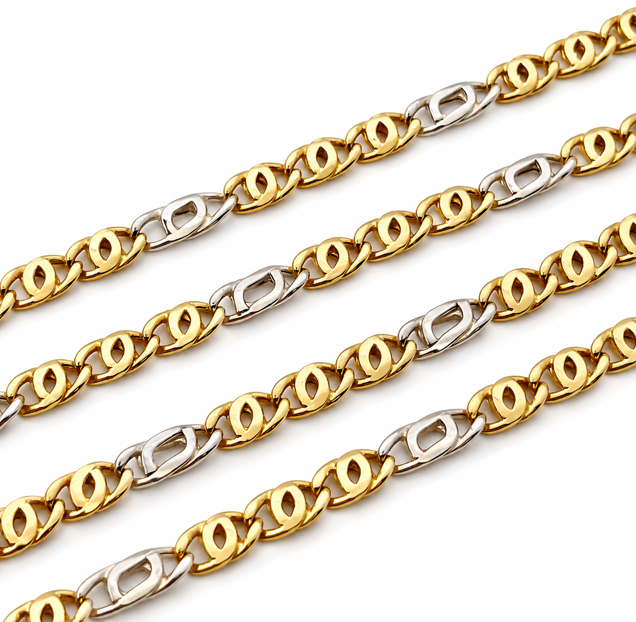 Collana - 18 carati Oro giallo, Oro bianco - Made in Italy - Handmade