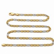 Collana - 18 carati Oro giallo, Oro bianco - Made in Italy - Handmade