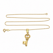 Collana con ciondolo - 18 carati Oro giallo - Made in Italy - Handmade