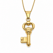 Collana con ciondolo - 18 carati Oro giallo - Made in Italy - Handmade