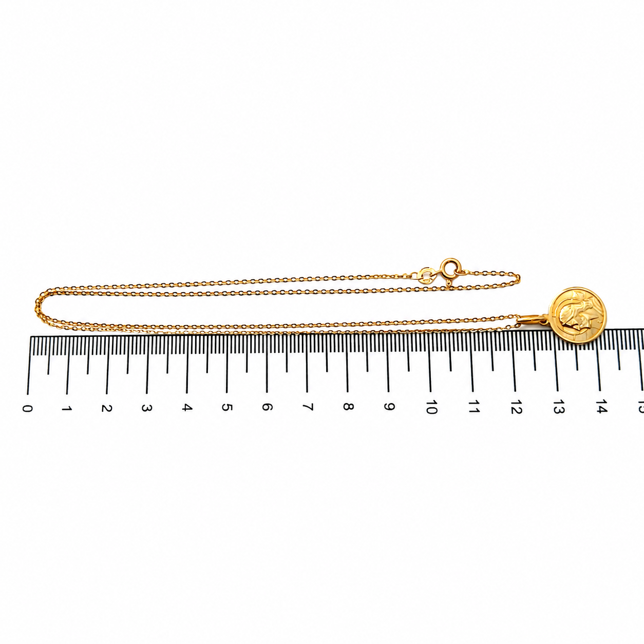 Collana con ciondolo - 18 carati Oro giallo - Made in Italy - Handmade