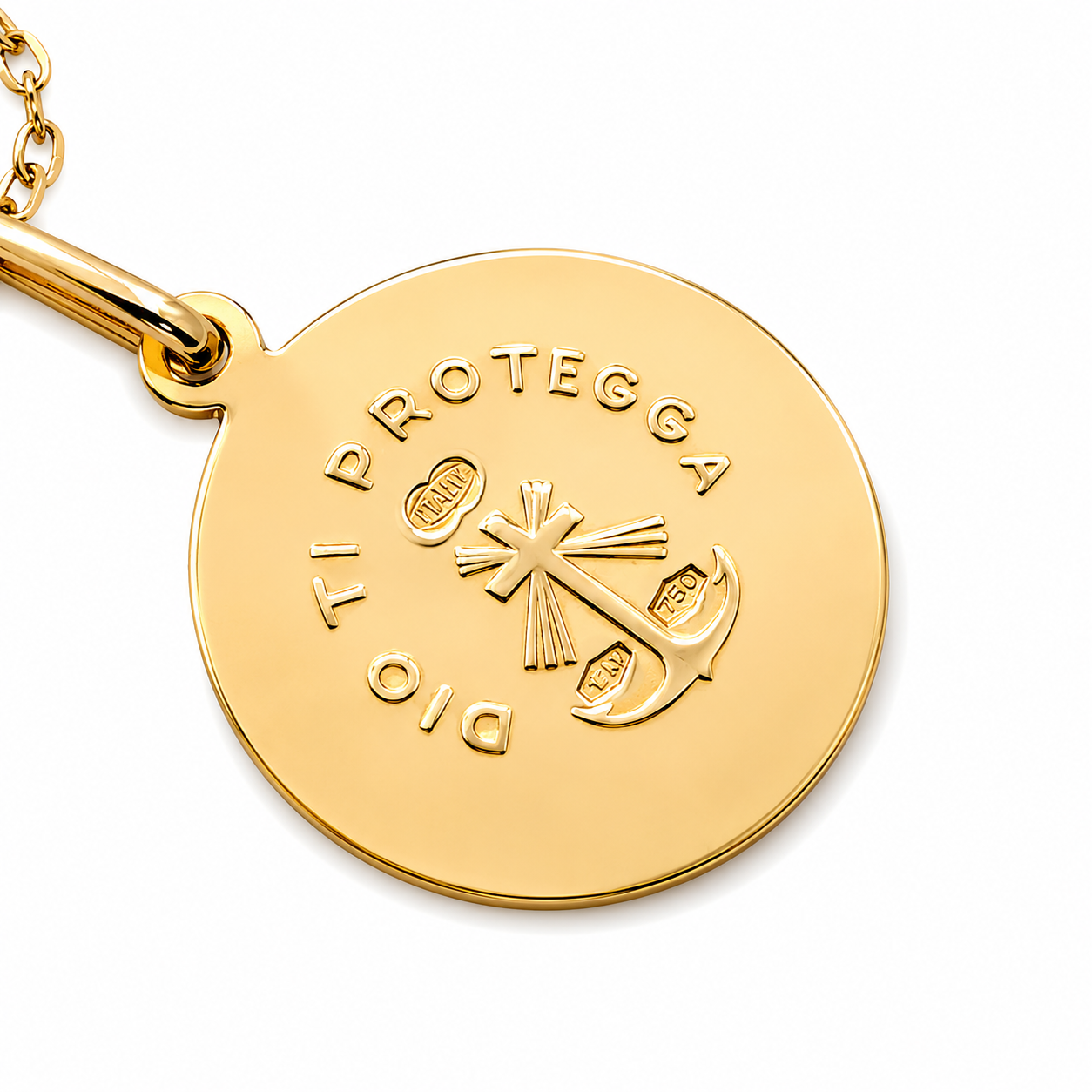 Collana con ciondolo - 18 carati Oro giallo - Made in Italy - Handmade