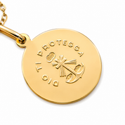 Collana con ciondolo - 18 carati Oro giallo - Made in Italy - Handmade