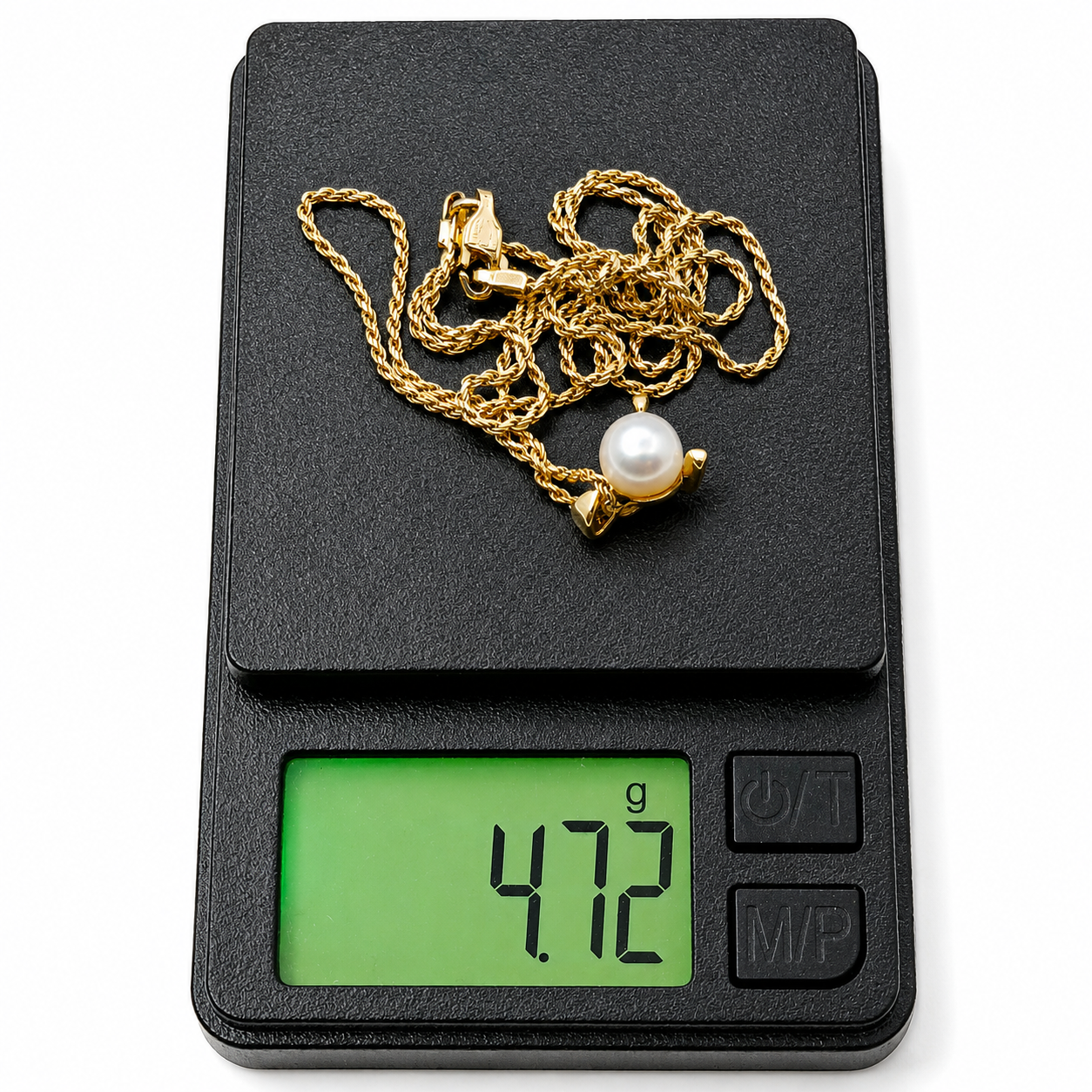 Collana - 18 carati Oro giallo Perla - Made in Italy - Handmade