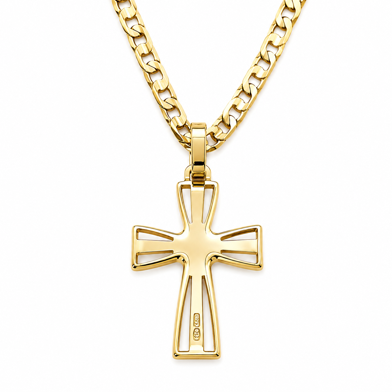 Collana con ciondolo - 18 carati Oro giallo - Made in Italy - Handmade