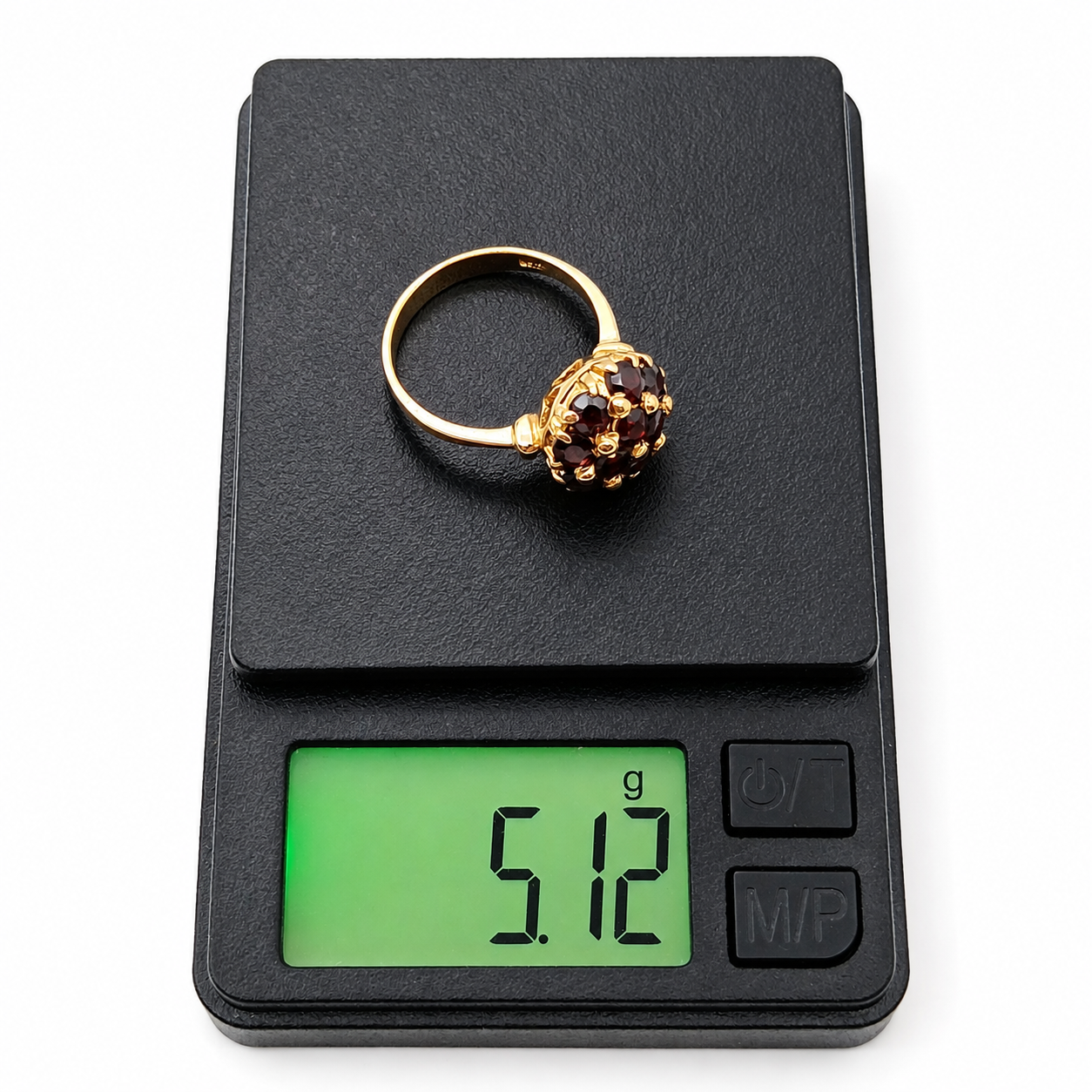 Anello - 18 carati Oro giallo - 0.96ct. tw. Granato - Made in Italy - Handmade