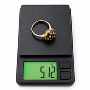 Anello - 18 carati Oro giallo - 0.96ct. tw. Granato - Made in Italy - Handmade