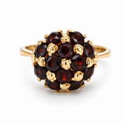 Anello - 18 carati Oro giallo - 0.96ct. tw. Granato - Made in Italy - Handmade