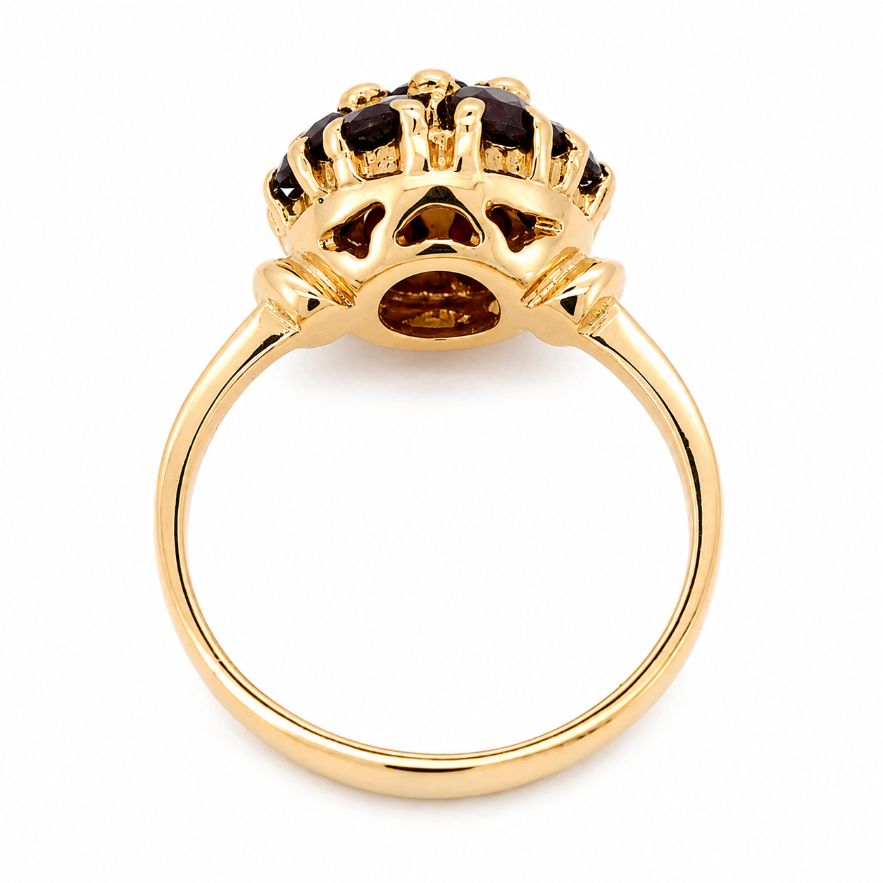 Anello - 18 carati Oro giallo - 0.96ct. tw. Granato - Made in Italy - Handmade