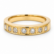 Anello - 18 carati Oro giallo - 0.28ct. tw. Diamante (Naturale) - Made in Italy - Handmade