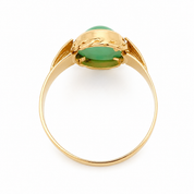 Anello - 18 carati Oro giallo - 0.70ct. tw. Turchese - Made in Italy - Handmade