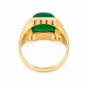 Anello - 18 carati Oro giallo - 1.10ct. tw. Giada - Made in Italy - Handmade
