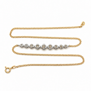Collana con ciondolo - 18 carati Oro bianco, Oro giallo - 0.65ct. tw. Diamante (Naturale) - Made in Italy - Handmade