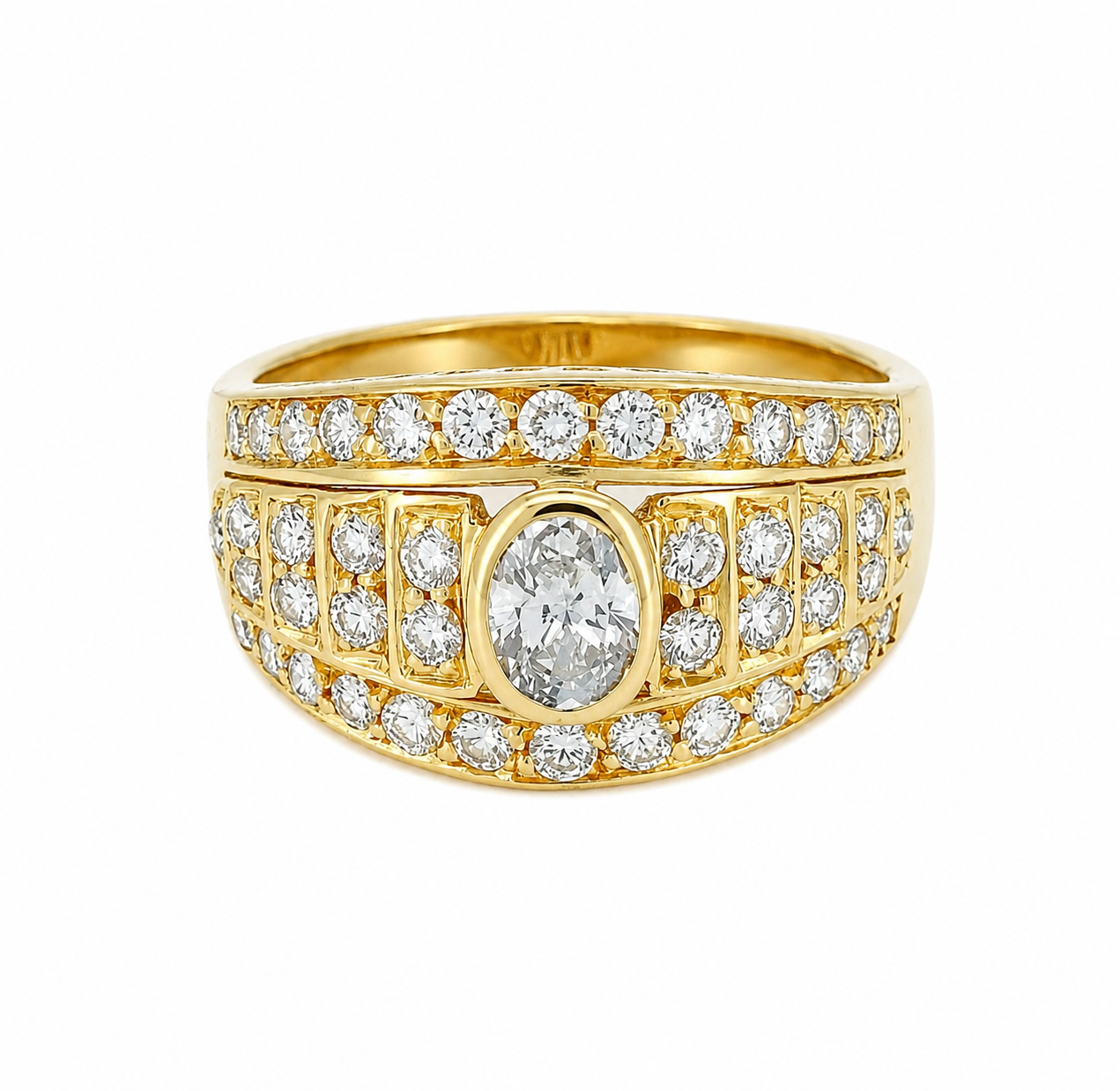 Anello - 18 carati Oro giallo- 1.85ct. tw. Diamante (Naturale) - Diamante - Made in Italy - Handmade