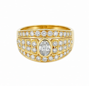 Anello - 18 carati Oro giallo- 1.85ct. tw. Diamante (Naturale) - Diamante - Made in Italy - Handmade