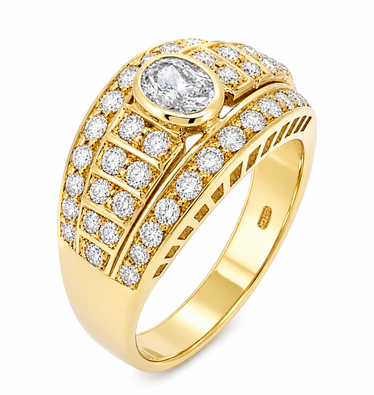 Anello - 18 carati Oro giallo- 1.85ct. tw. Diamante (Naturale) - Diamante - Made in Italy - Handmade