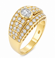 Anello - 18 carati Oro giallo- 1.85ct. tw. Diamante (Naturale) - Diamante - Made in Italy - Handmade