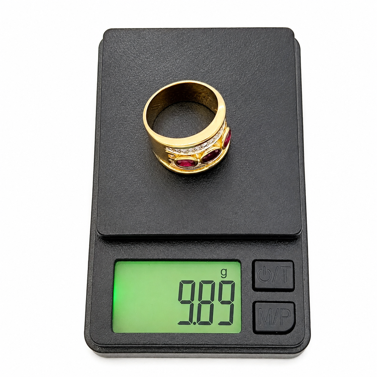 Anello - 18 carati Oro giallo, Oro bianco - 1.53ct. tw. Rubino - Diamante - Made in Italy - HandMade