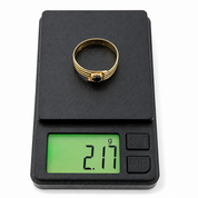 Anello - 18 carati Oro giallo - 0.32ct. tw. Zaffiro - Diamante - Made in Italy - Handmade