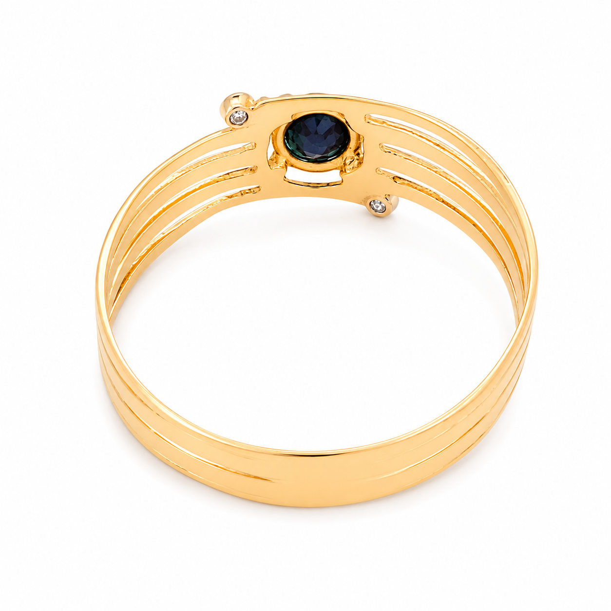Anello - 18 carati Oro giallo - 0.32ct. tw. Zaffiro - Diamante - Made in Italy - Handmade