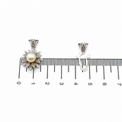 Chiusura per collana - 18 carati Oro bianco Perla - Made in Italy - Handmade