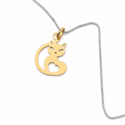 Collana con ciondolo - 18 carati Oro bianco, Oro giallo - Made in Italy - Handmade