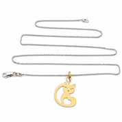 Collana con ciondolo - 18 carati Oro bianco, Oro giallo - Made in Italy - Handmade
