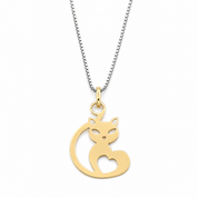 Collana con ciondolo - 18 carati Oro bianco, Oro giallo - Made in Italy - Handmade