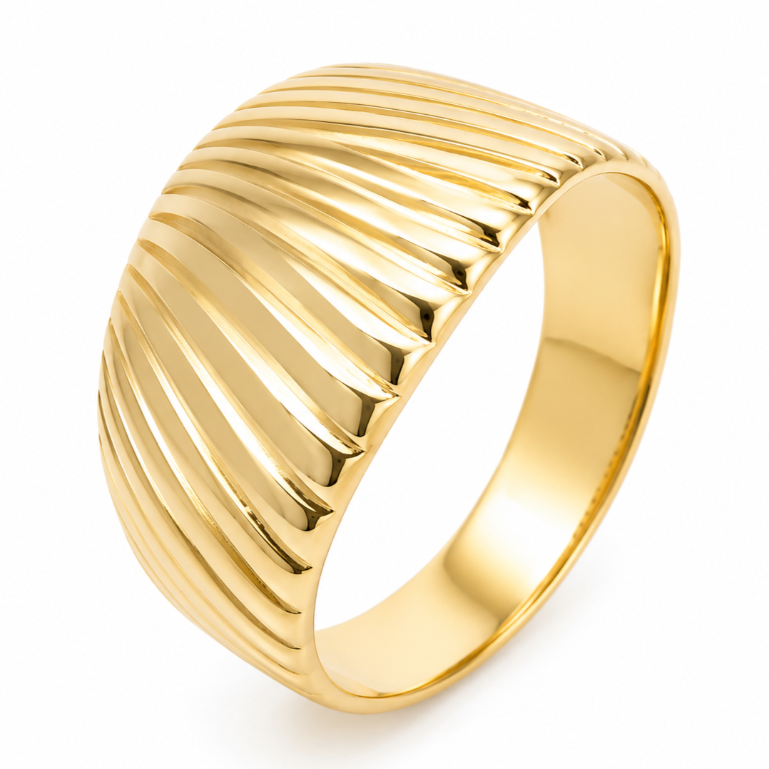 Anello - 18 carati Oro giallo - Made in Italy - Handmade