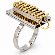 Anello - 18 carati Oro bianco, Oro giallo - Made in Italy - Handmade
