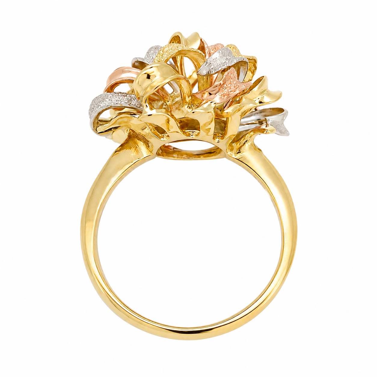 Anello - 18 carati Oro bianco, Oro giallo, Oro rosa - Made in Italy - Handmade